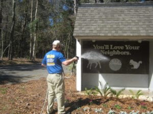 HOA sign cleaning