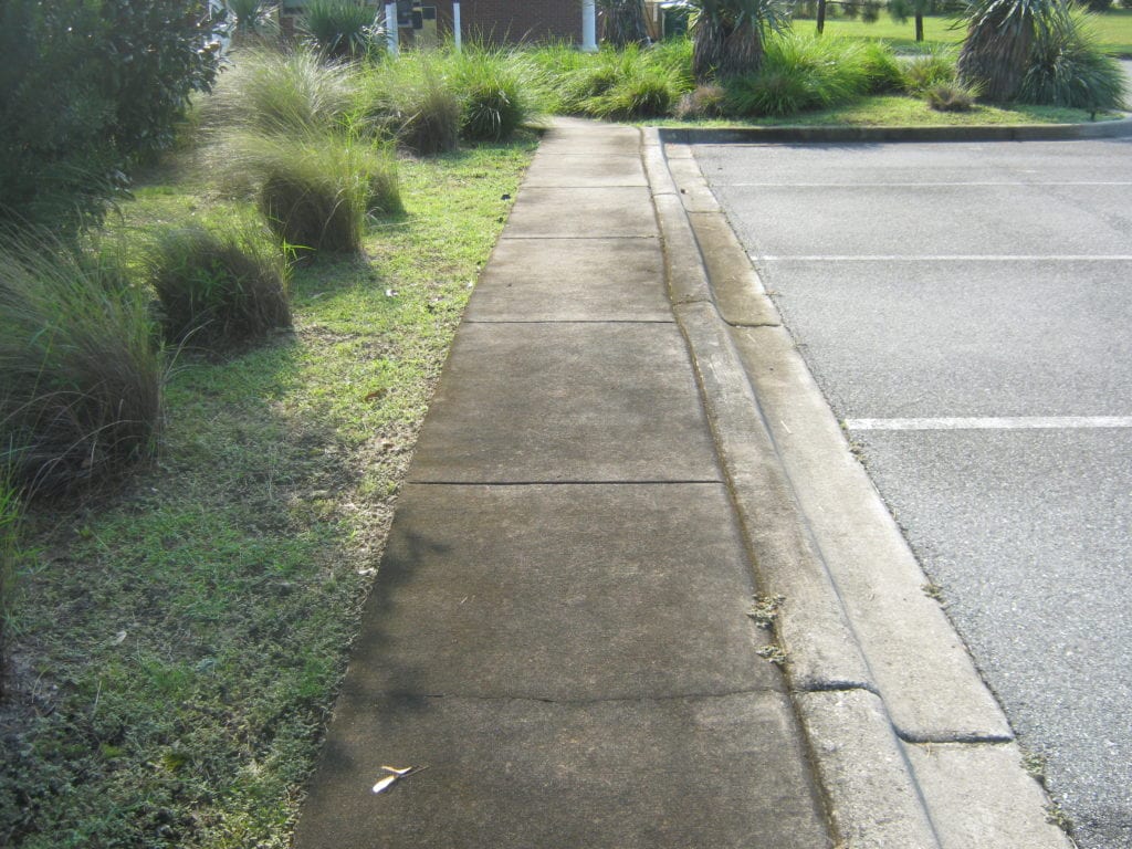 Really dirty sidewalk.