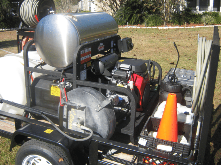5.5 gallon per minute hot water pressure washing machine.