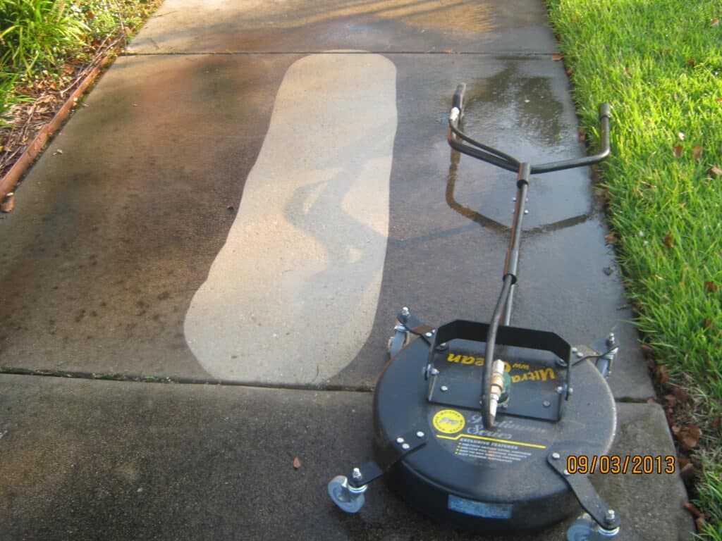 Whisper Wash Surface Cleaner for Pressure Washing Large Concrete Areas.