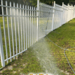 Metal Fence Soft Washed
