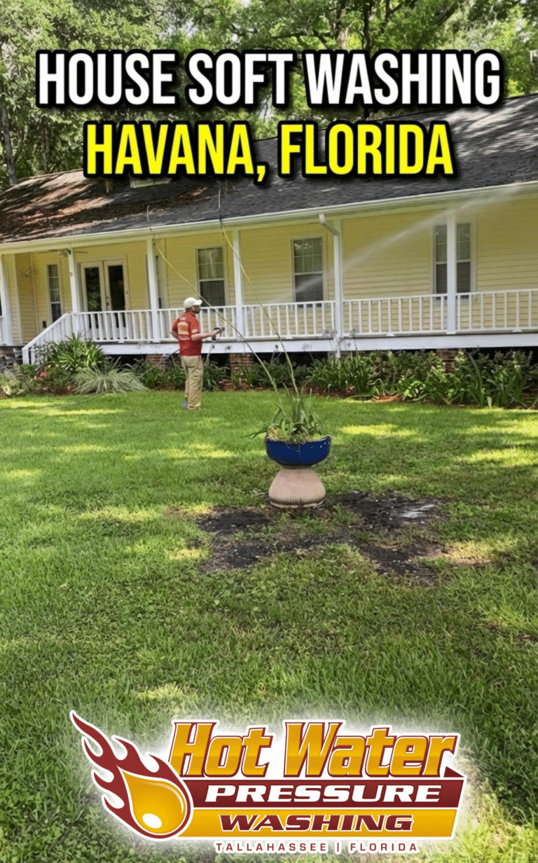 Cover art for blog post, text that reads "HOUSE SOFT WASHING HAVANA, FLORIDA."