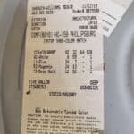 A close-up of a Sherwin Williams paint can label showing the formula, with magenta listed as one of the colorant dyes that causes soft wash reactions.