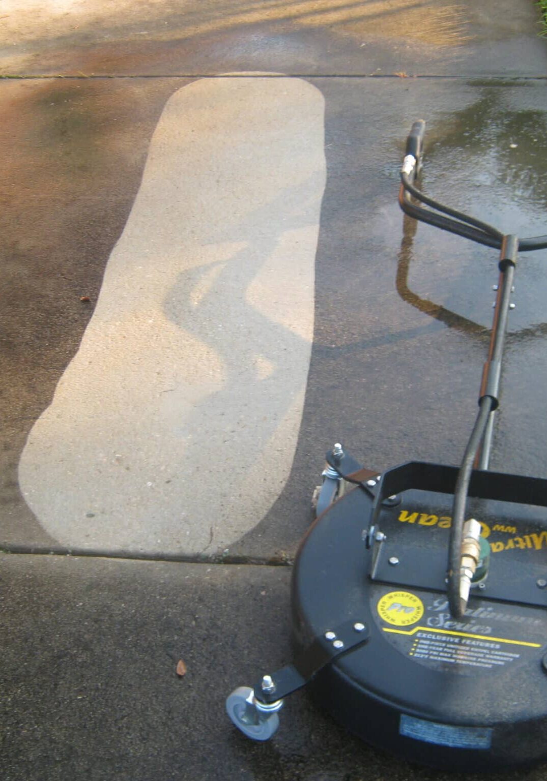 Whisper Wash Surface Cleaner for Pressure Washing Large Concrete Areas.